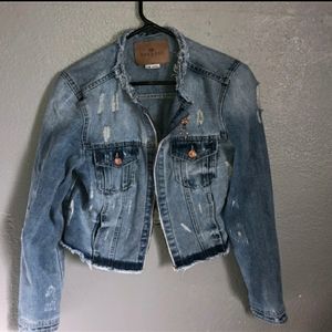 Denim Distressed Jean Jacket